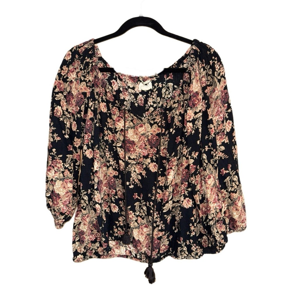 Denim & Supply Ralph Lauren - Boho Floral Peasant Blouse - Size Large