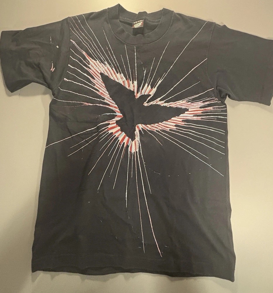 Vintage 90s Screen Stars Best USA Made T-Shirt M Abstract Graphic Single Stitch-image