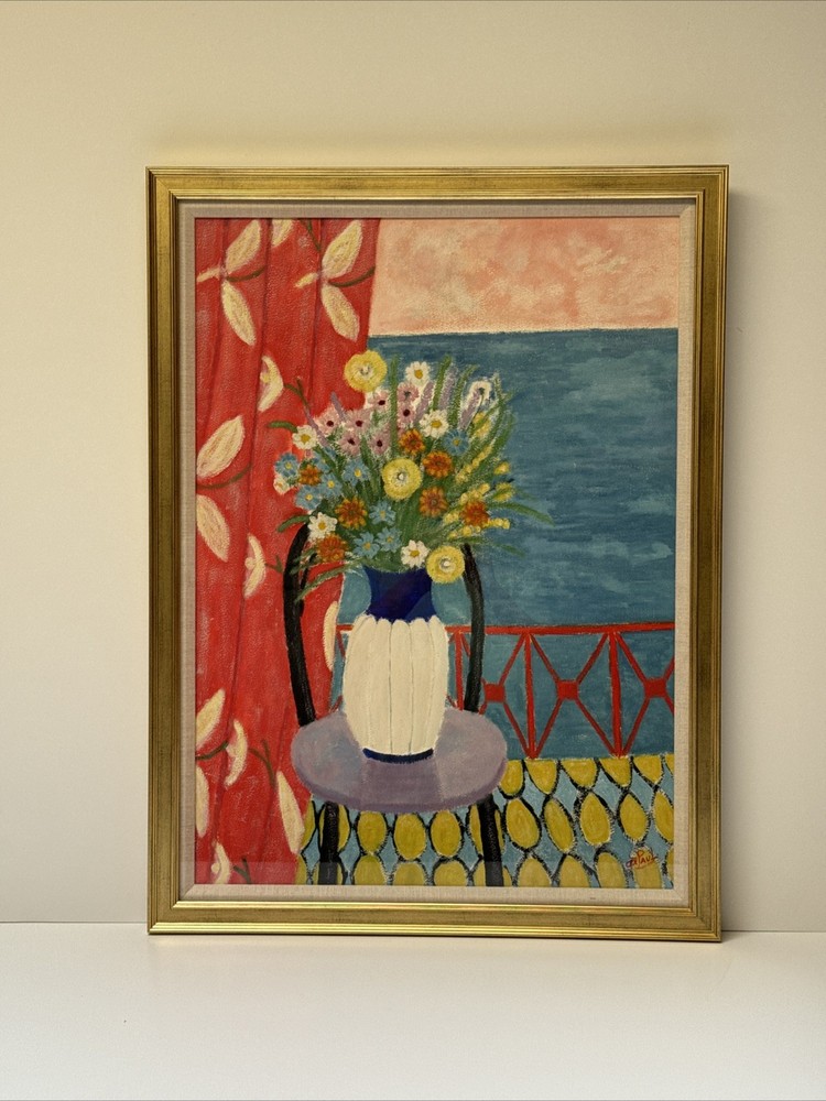 Jean De Paul Painting Still Life Drawing Large Modernist Beach Coastal French
