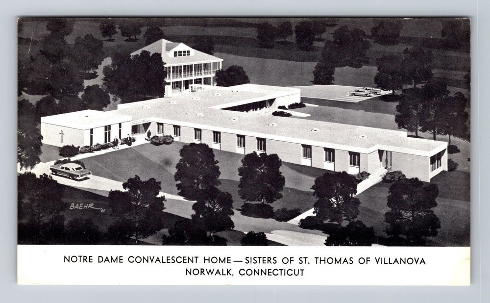Norwalk CT-Connecticut, Notre Dame Convalescent Home, Antique, Vintage Postcard