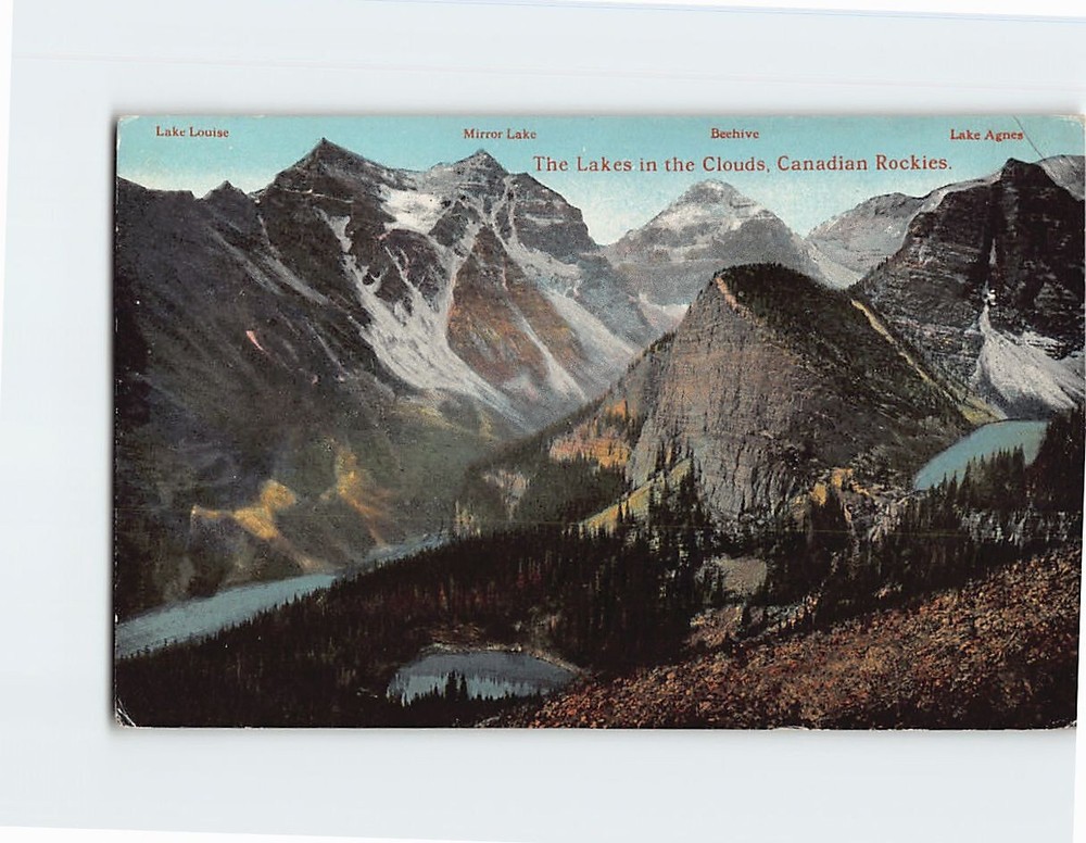 Postcard The Lakes in the Clouds Canadian Rockies Canada