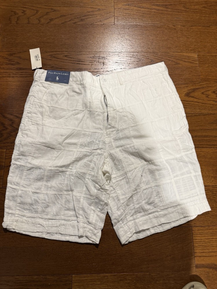 Polo Ralph Lauren Men’s White Textured Shorts Size 40 Classic Fit