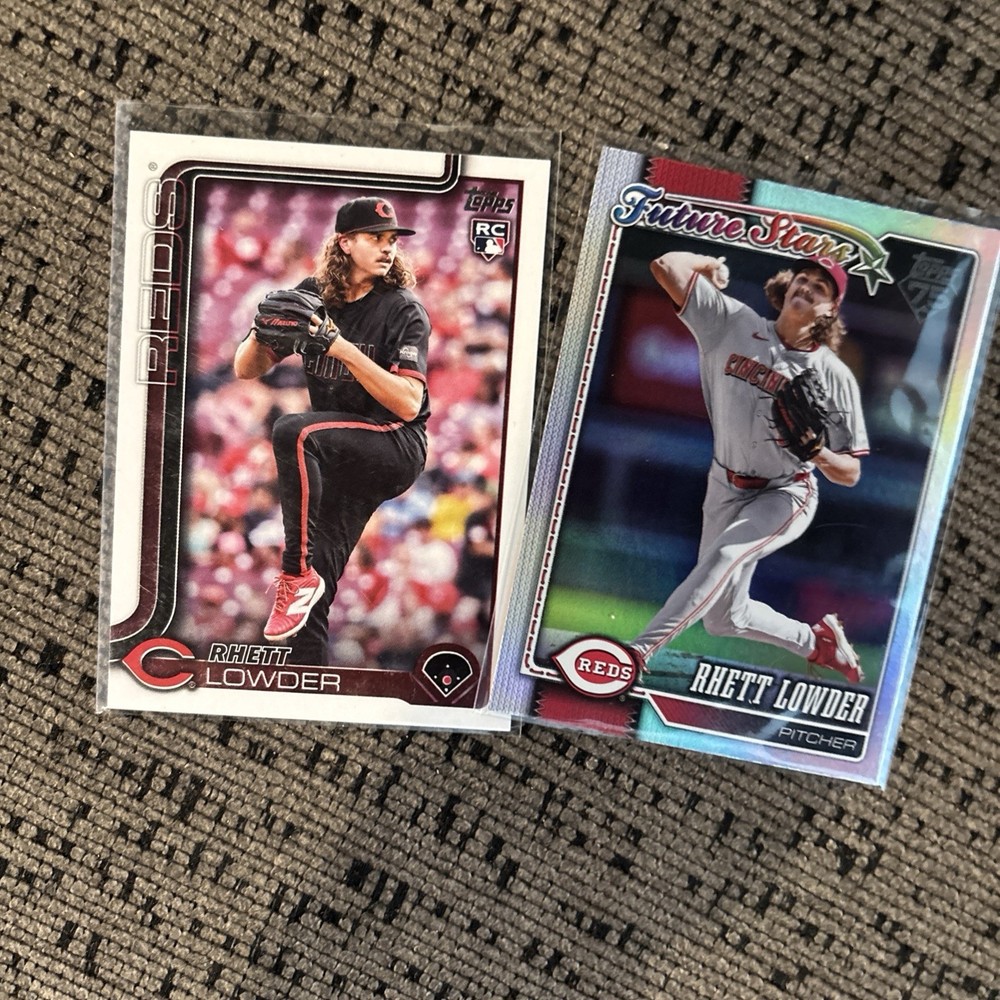 2025 Topps Rhett Lowder RC / 2026 Rainbow Foil Lot of 2