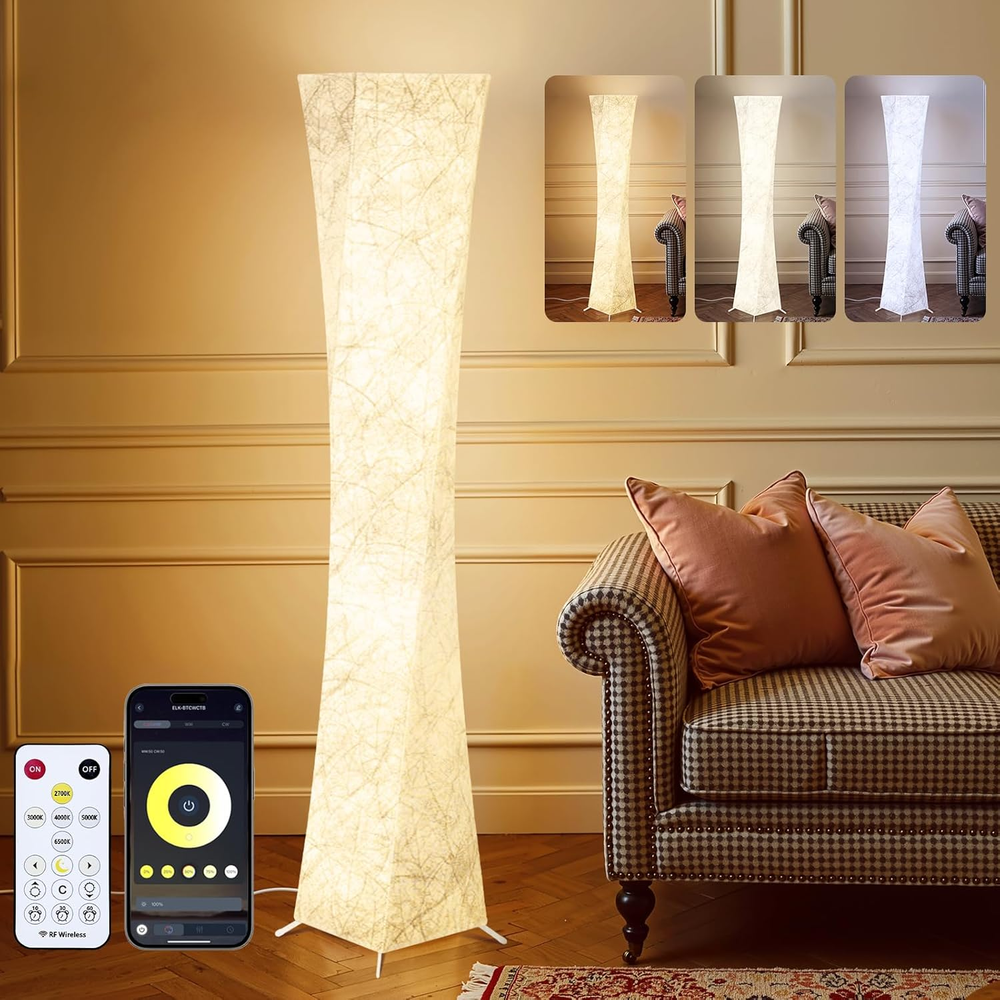 WORLD WIN LED Floor Lamp for Living Room, 61'' Modern Floor Lamp with 3 Color