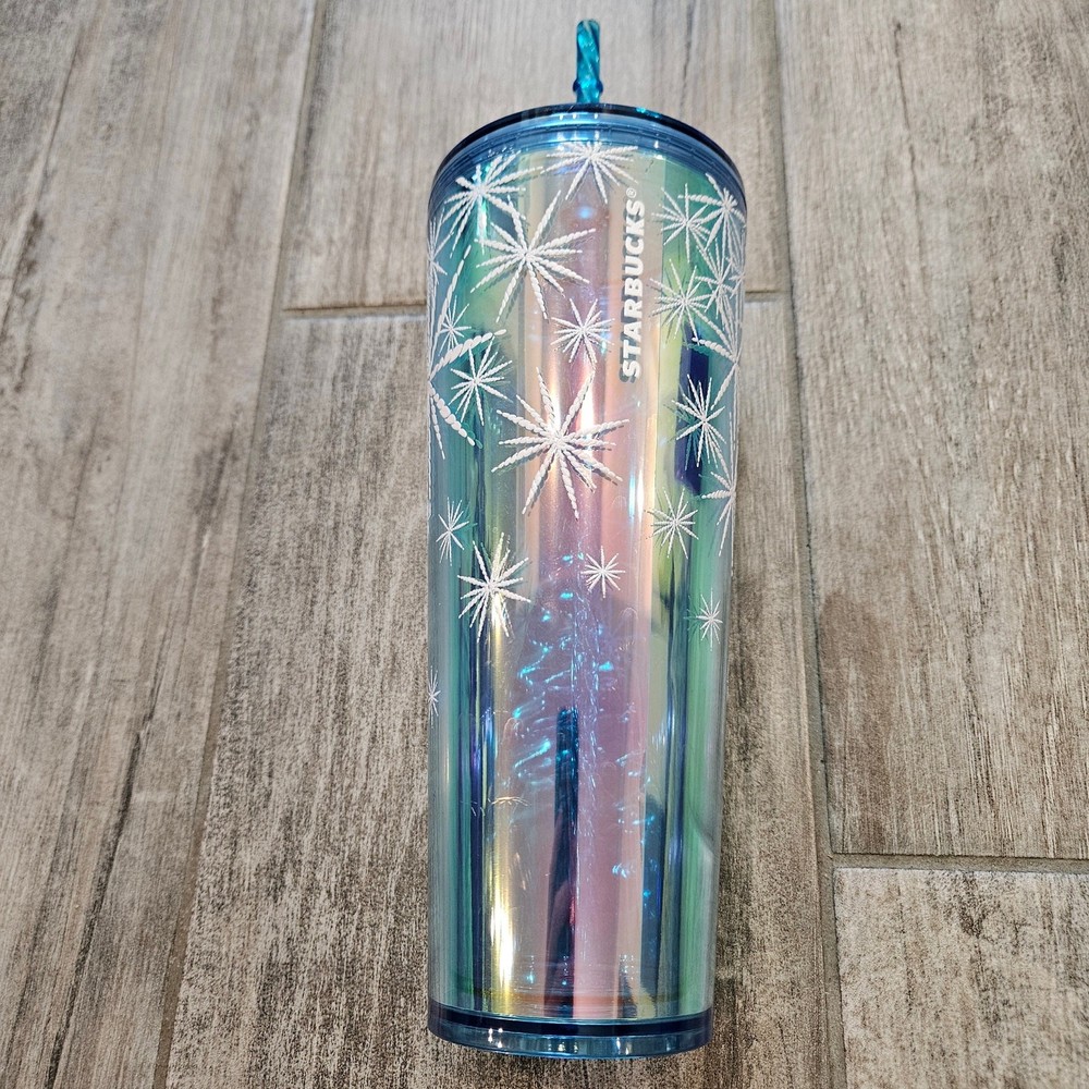 Starbucks Cold Cup Tumbler Venti 24oz Christmas 2023 Snowflake Holiday Winter