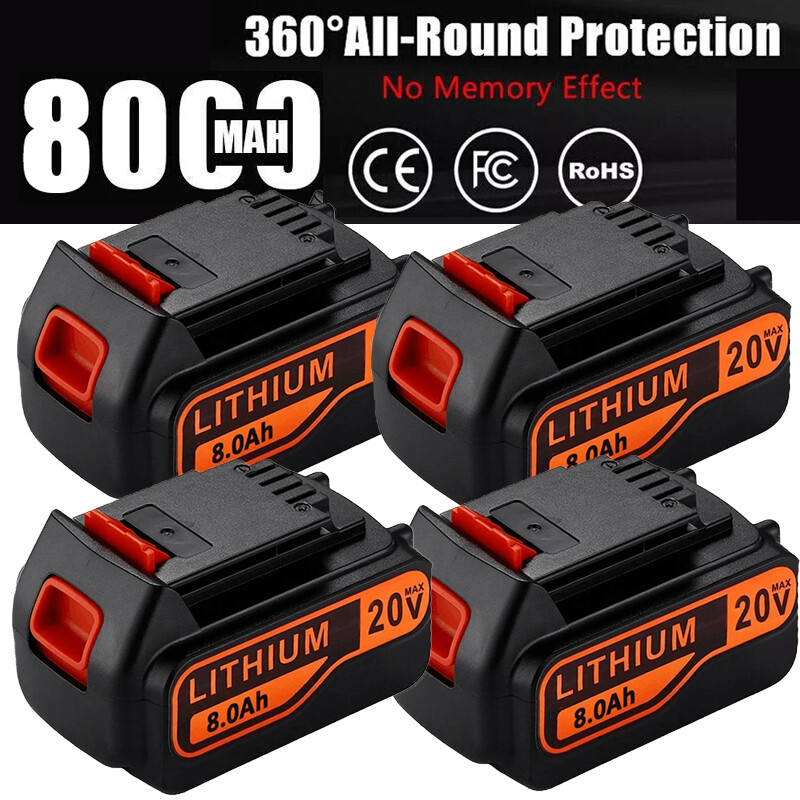 Pack 8.0Ah LBXR20 Battery FOR Black & Decker 20V MAX Lithium LB2X4020 LBX20 US