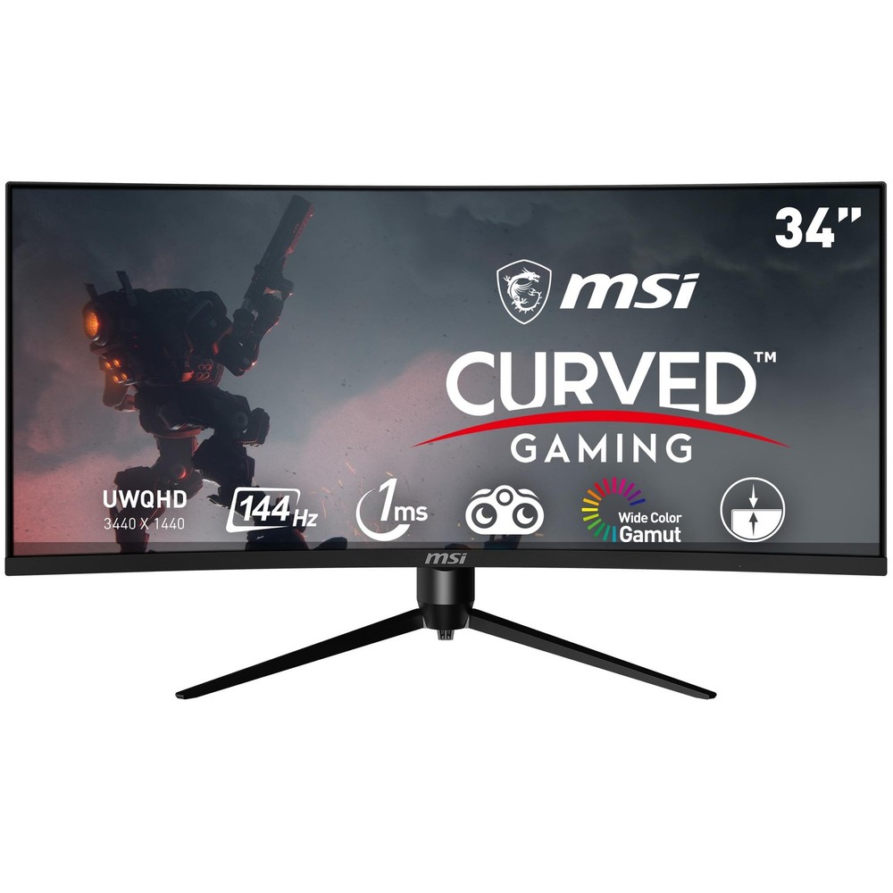 Optix MAG342CQR 1500R Curvature 21:9 Aspect Ratio Narrow Bezel 1ms 3440 x 144...