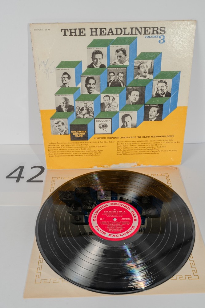 The Headliners Volume 3 Vinyl LP Rare Columbia Record Club Exclusive Mono GB-11