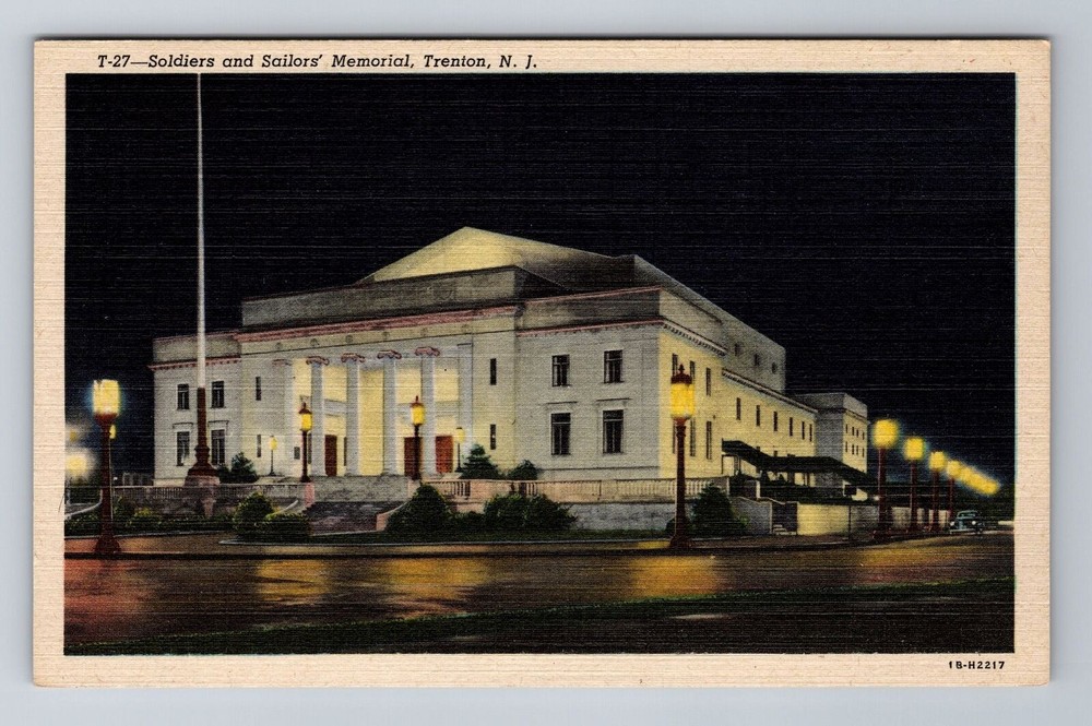Trenton NJ-New Jersey, Soldiers' and Sailors' Memorial Souvenir Vintage Postcard