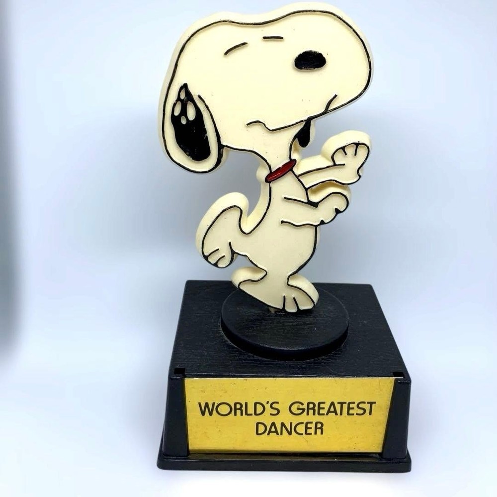 AVIVA Trophy Snoopy World's Greatest Dancer Rare Vintage Collectible Award