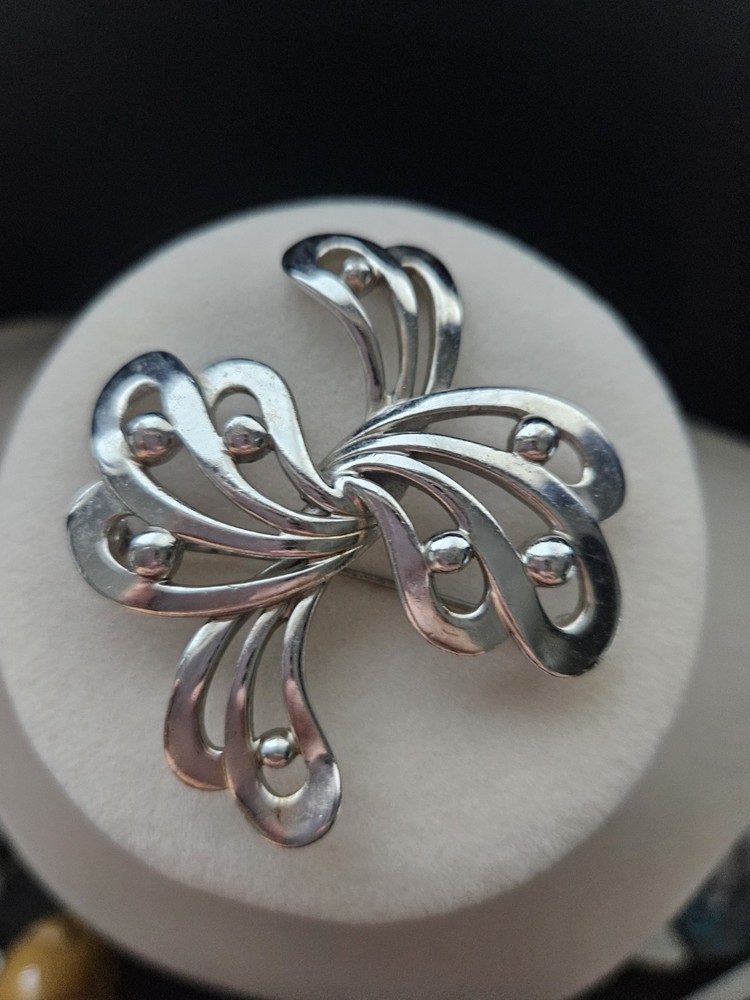 Vintage Monet Silver Brooch