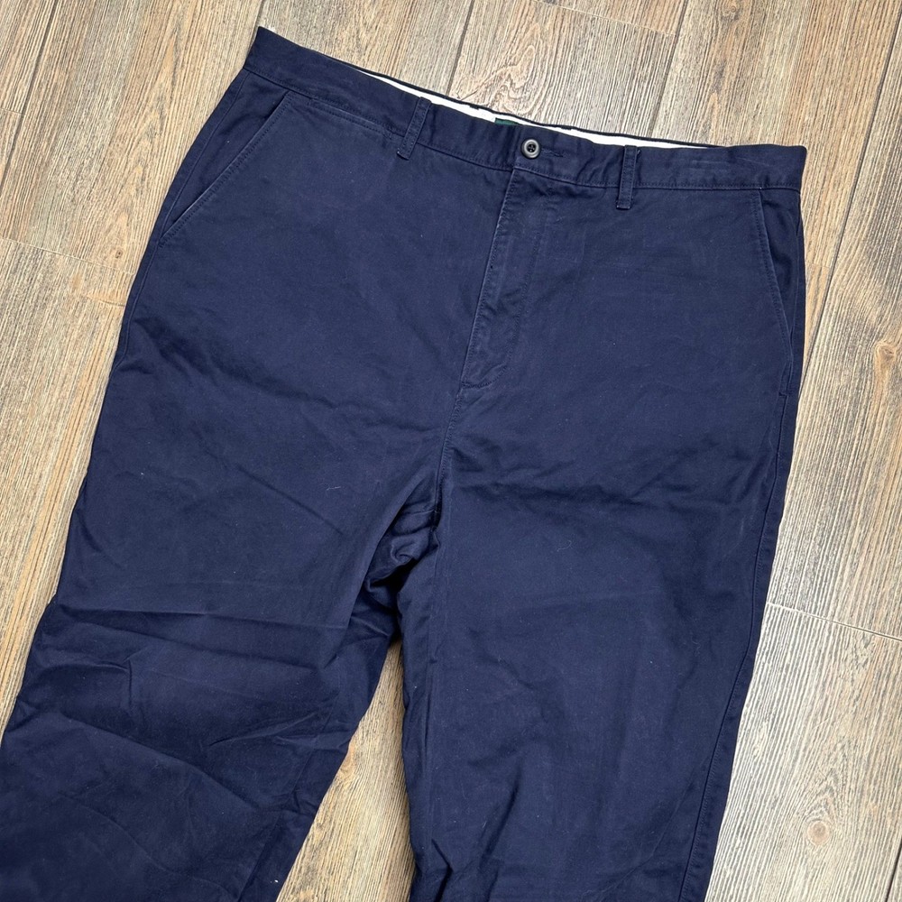J. Crew Mens Broken-In Straight Chino Pants Navy Blue 36x34 Cotton CD466