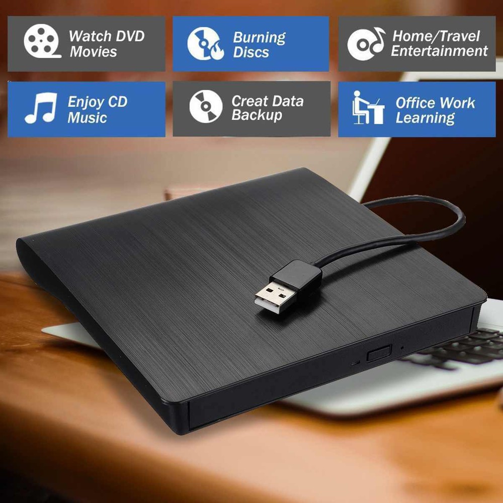 External CD DVD Optical Drive USB 3.0/2.0 CD Writer ROM Rewriter Burner Reader