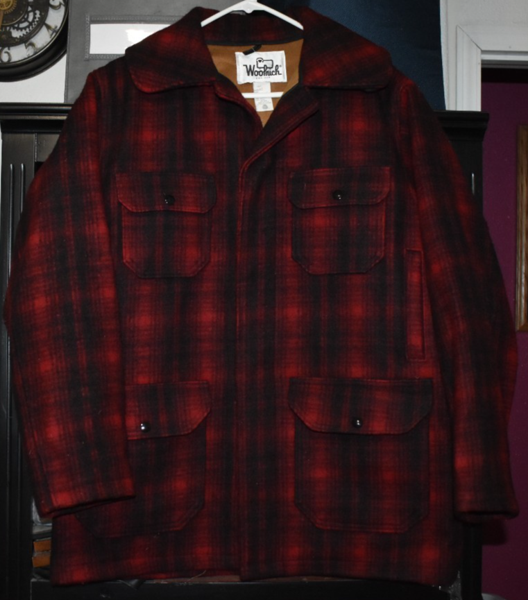 Vintage Woolrich Mackinaw Jacket Coat Mens 40 Buffalo Plaid Wool Chore 503 Hunt