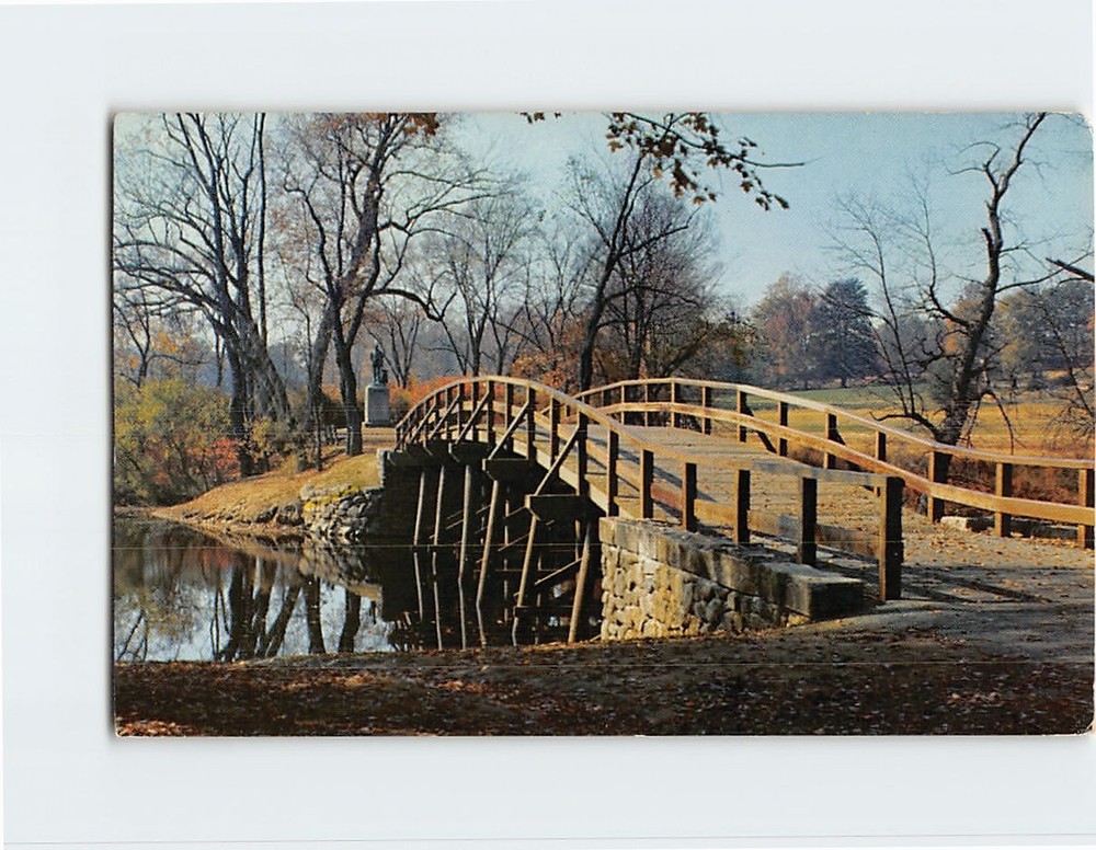Postcard Old North Bridge Concord Massachusetts USA