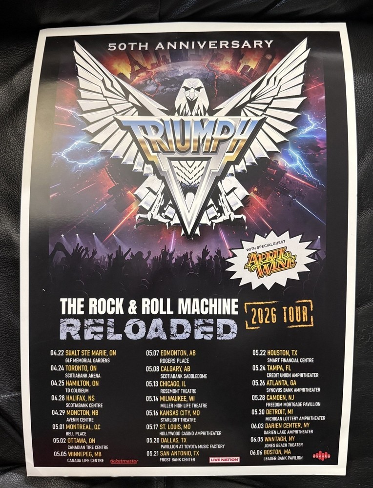 Triumph Band 50th Anniversary 2026 Tour Poster