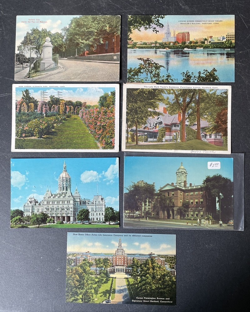HARTFORD CONNECTICUT Vintage CT Postcard Lot Of 7 #3