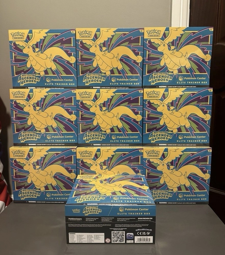 10x Pokémon TCG: Ascended Heroes Pokémon Center Elite Trainer Box ETB New Sealed