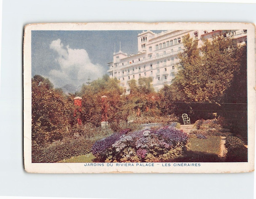 Postcard Jardins Du Riviera Place Les Cinenaires Menton France