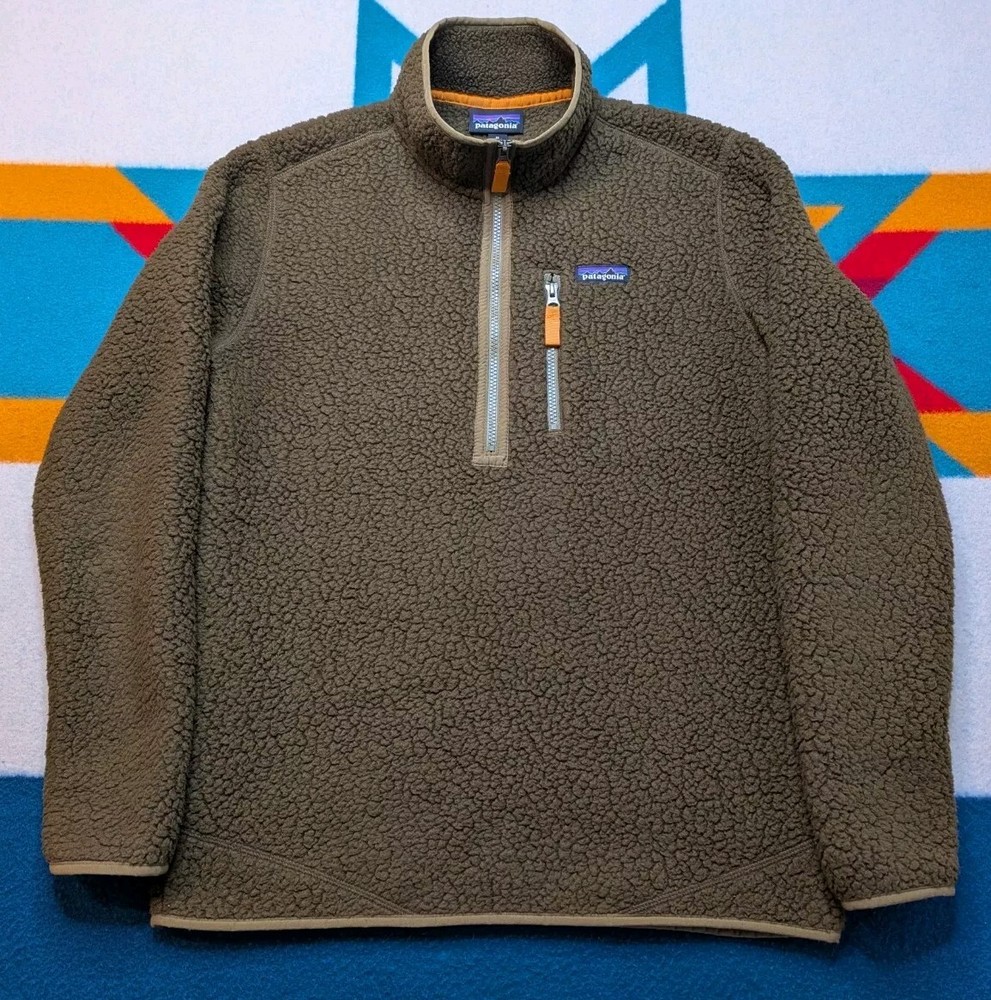 Patagonia Retro Fleece Sherpa Pullover Jacket 1/4 Zip Medium