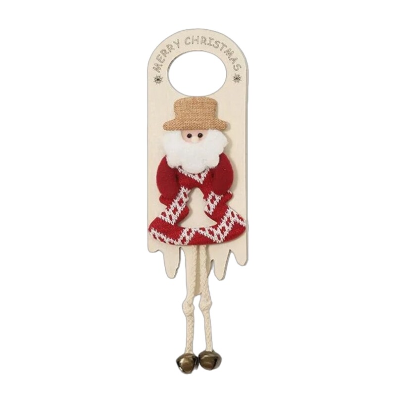 Christmas Decoration Santa Snowman Hanging Sign Door Handle Ornament