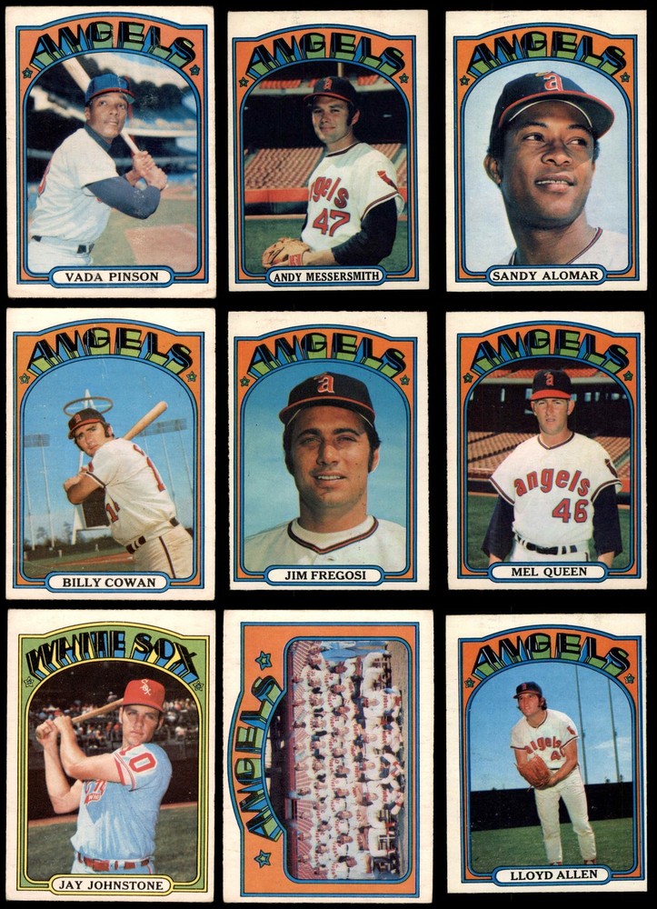1972 O-Pee-Chee Angels Near Team Set 3.5 - VG+ 7114767 (10 / 20 cards)