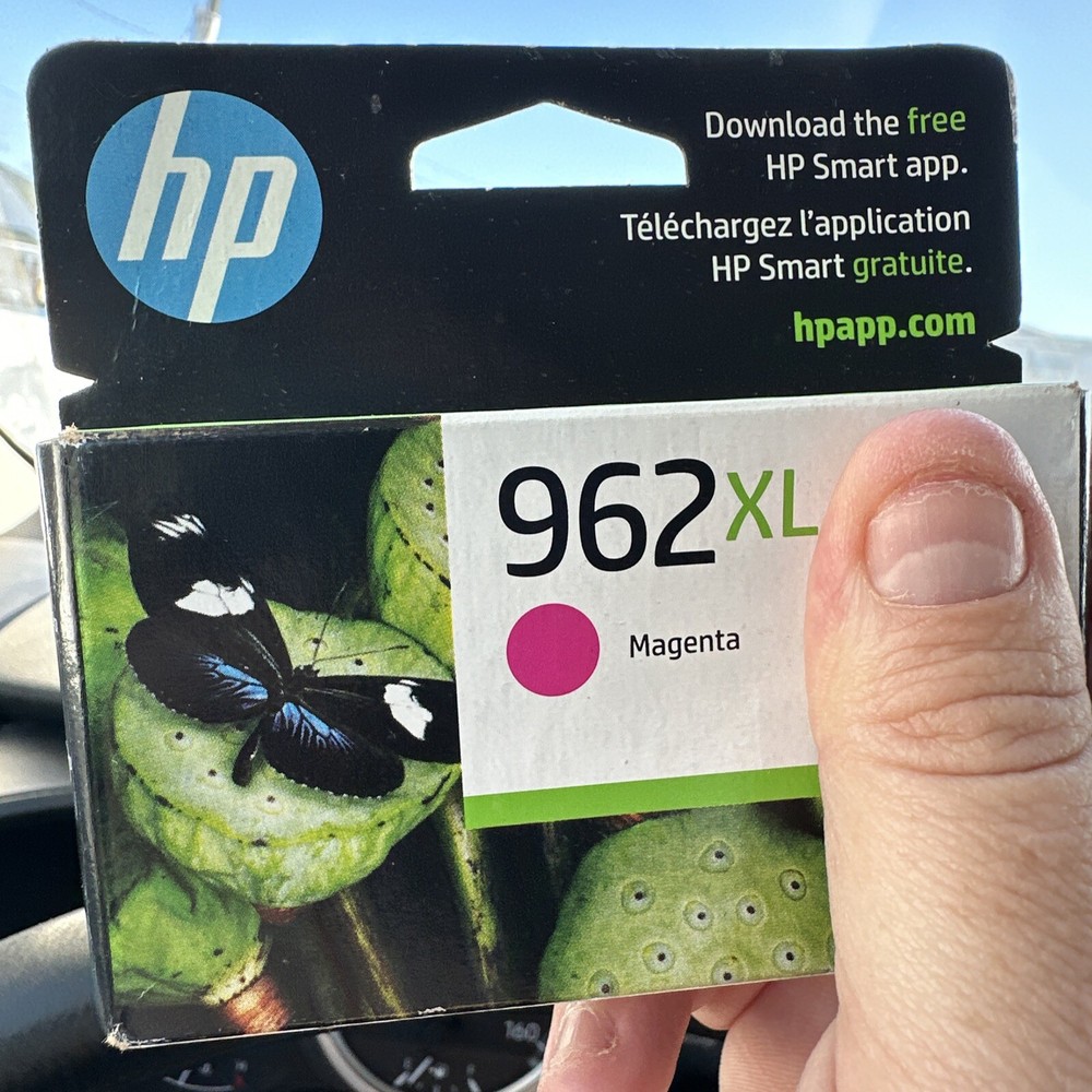 Genuine OEM SEALED/NEW HP 962XL Magenta Ink Cartridge 3JA01AN March 2024