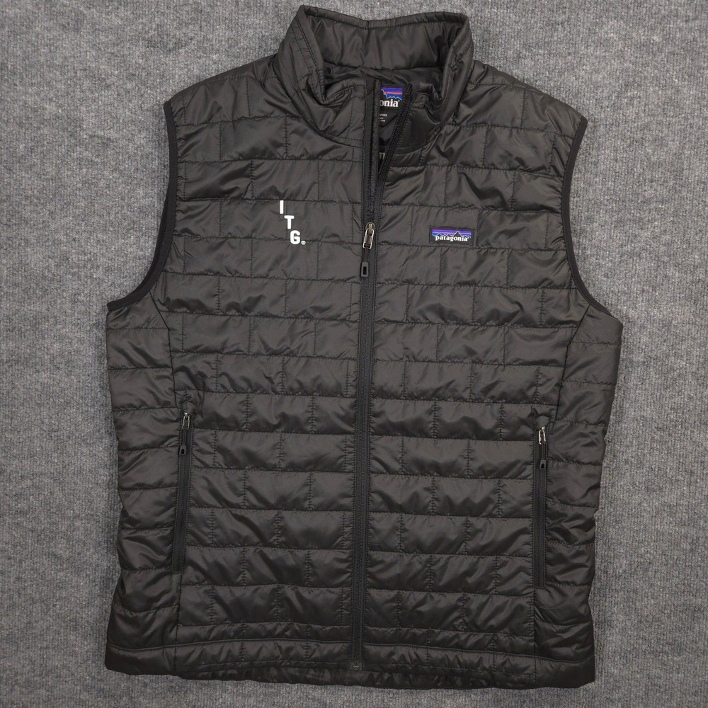 Patagonia Nano Puff Vest Mens L Black Lightweight Insulated DWR Water Repellent