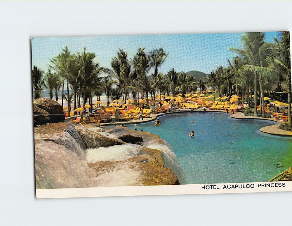 Postcard Pool View Hotel Acapulco Princess Acapulco Guerrero Mexico