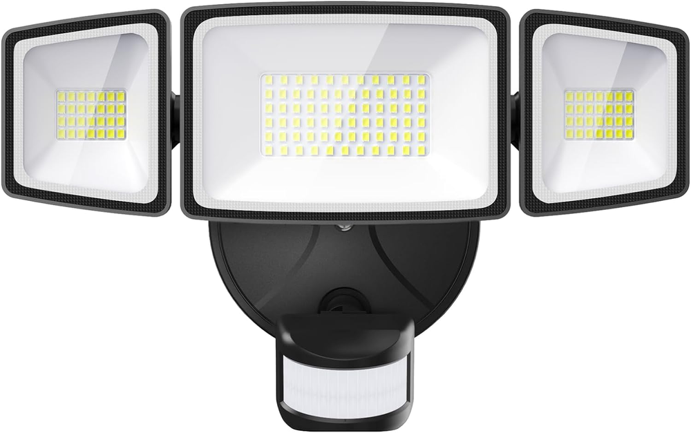65W LED Security Lights Motion Sensor Light Outdoor, 6500LM, 6500K, IP65 Waterpr