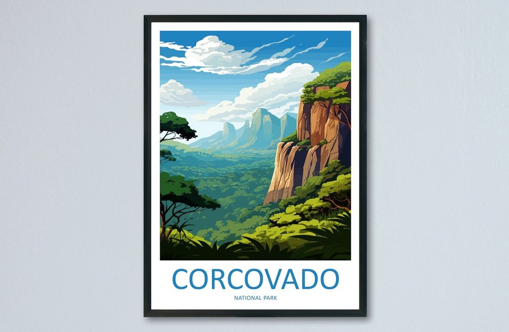 Corcovado National Park Travel Print Wall Art Corcovado Park Wall Hanging Home