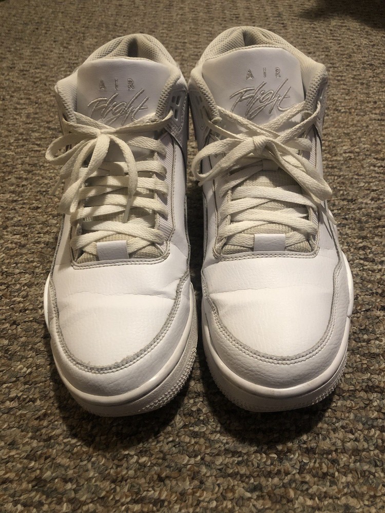 Nike Flight Legacy Triple White BQ4212-101 Men’s Size 12 High Top Basketball