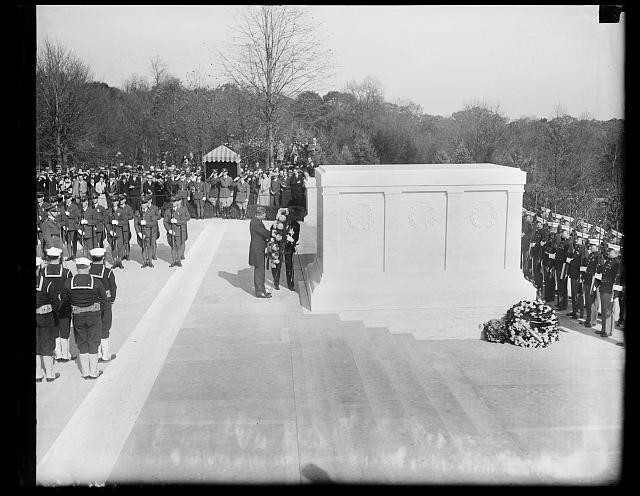 Arlington National Cemetery, , Placing wreath at Tomb of the Unknown Soldier