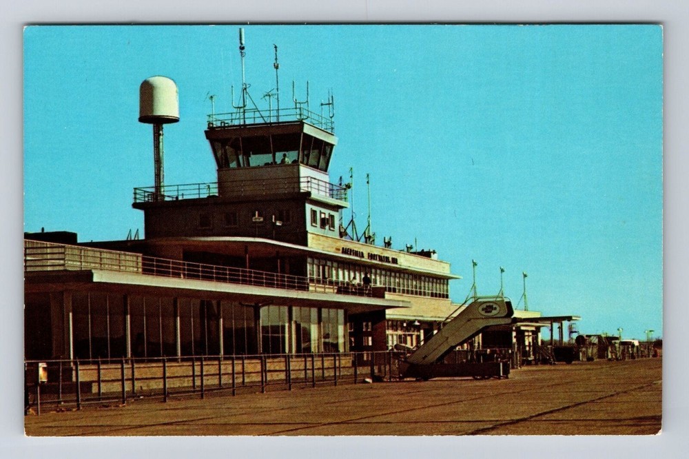 Fort Wayne IN- Indiana, Baer Field, Antique, Vintage Souvenir Postcard