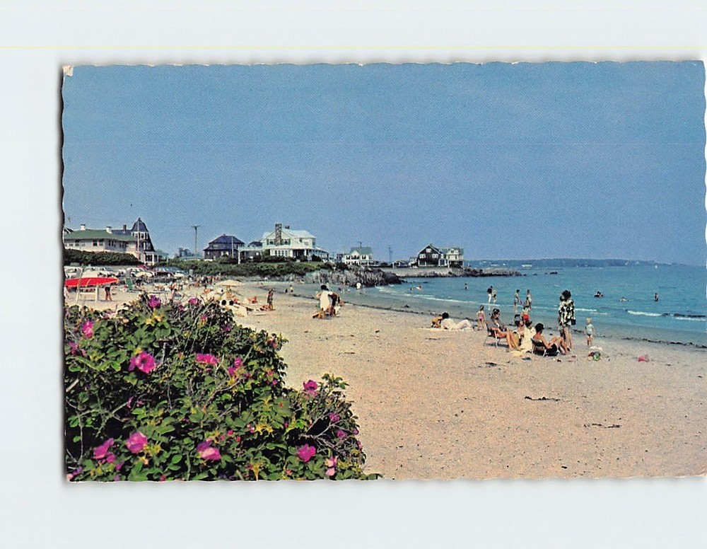 Postcard Beach Scene Kennebunk Beach Maine USA