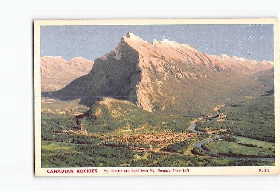 Postcard Mt. Rundle & Banff Canadian Rockies Canada
