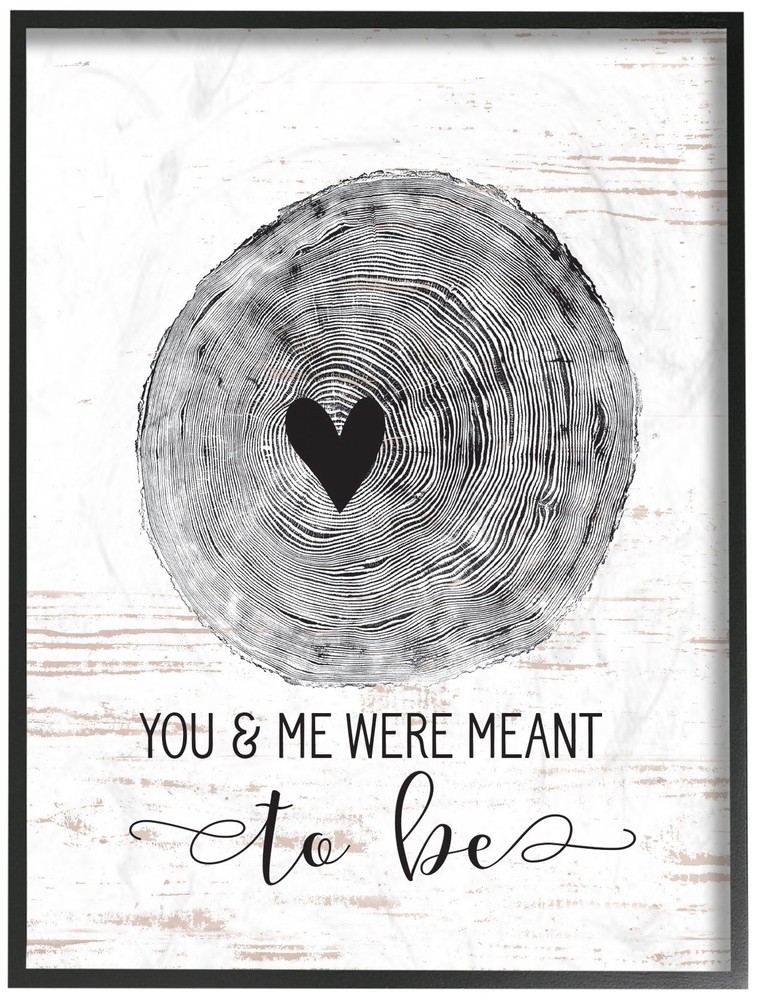 The Stupell Home Decor Collection You And Me Were Meant to Be Framed Giclee T...