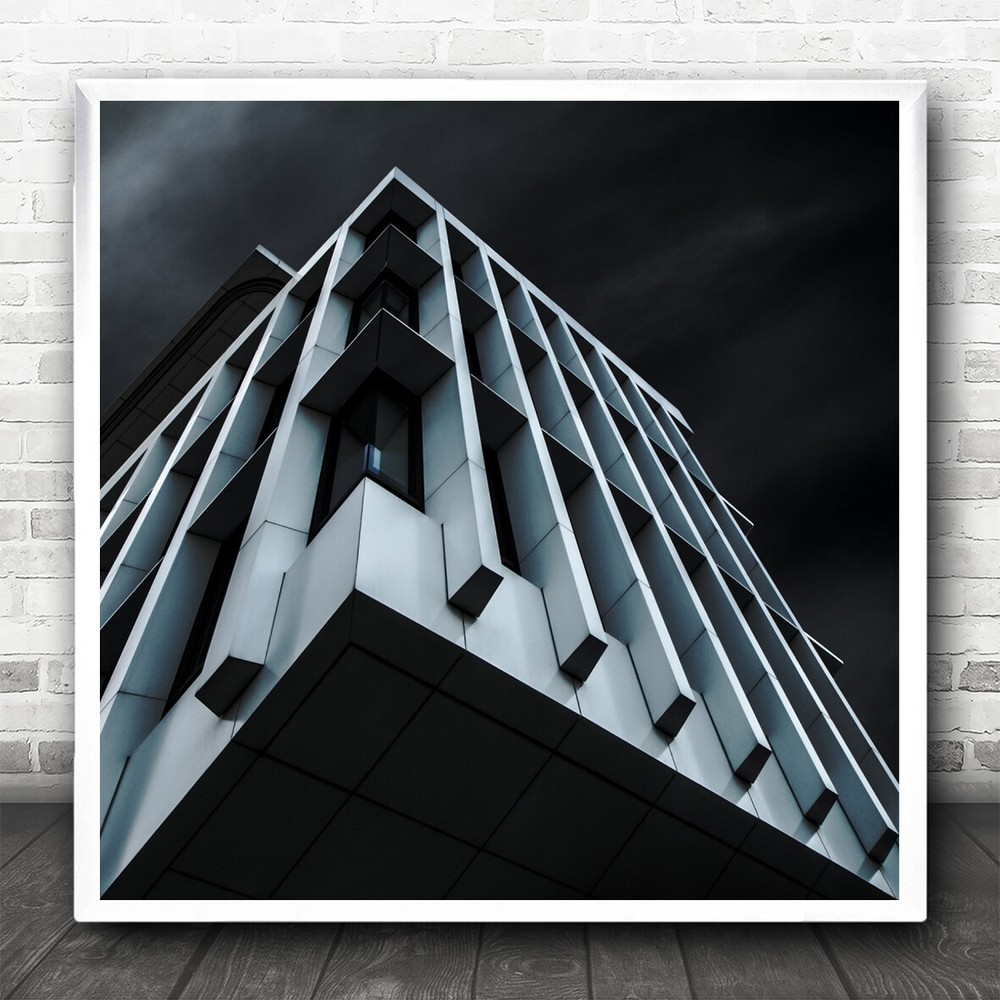 Building Modern Architecture Maastricht Facade Netherlands Square Wall Art Print