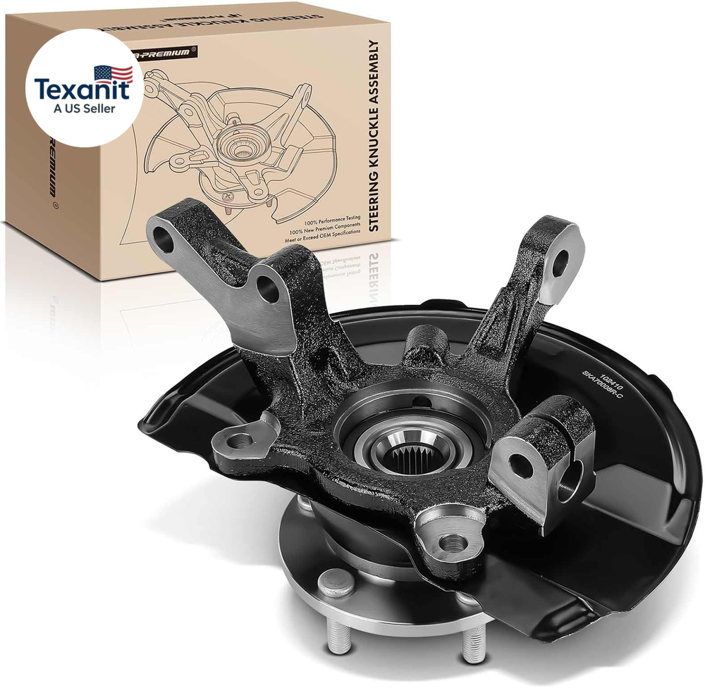 Front Right Steering Knuckle & Wheel Bearing Hub Assembly Compatible with Mitsub