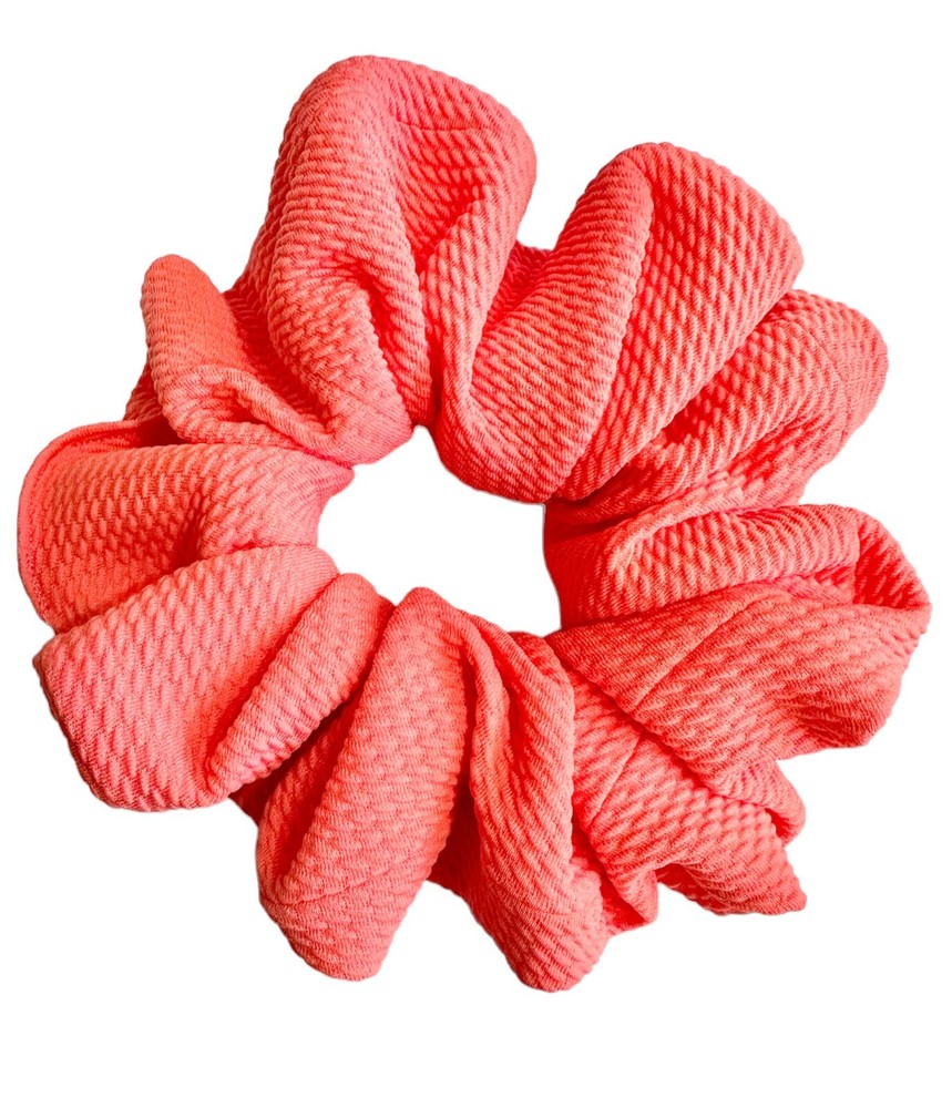 XL Orange Bullet Fabric Scrunchies, Brand New Handmade Hair Accessories