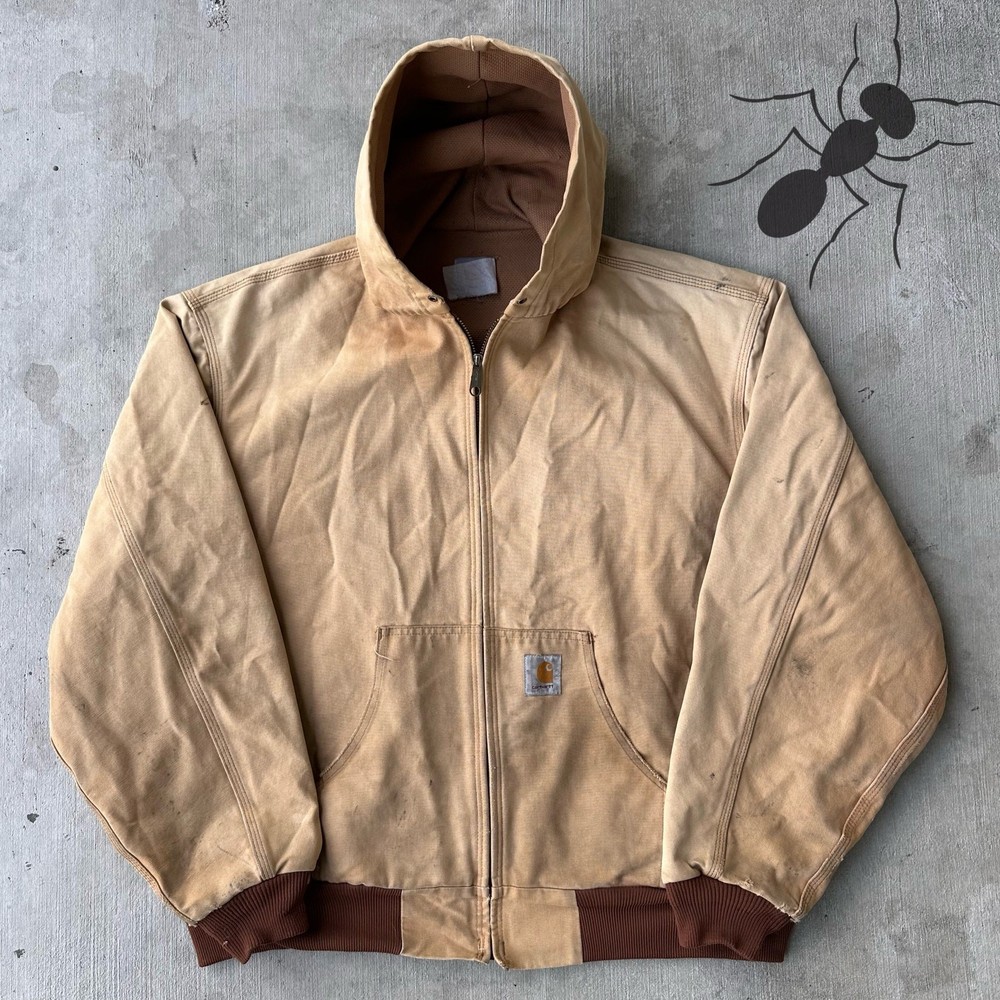 Vintage Y2K Carhartt Brown Faded Workwear Jacket  