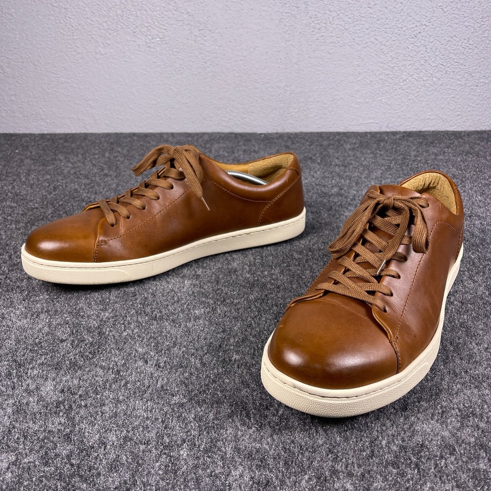 Born Mens Leather Low Top Sneakers Brown Casual Lace Up Shoes Size 13M