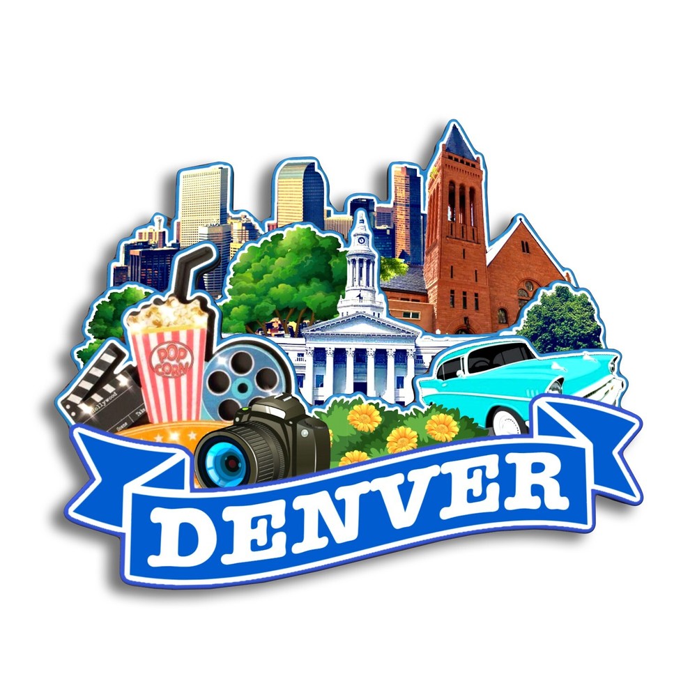 Denver Colorado USA Refrigerator magnet 3D travel souvenirs wood
