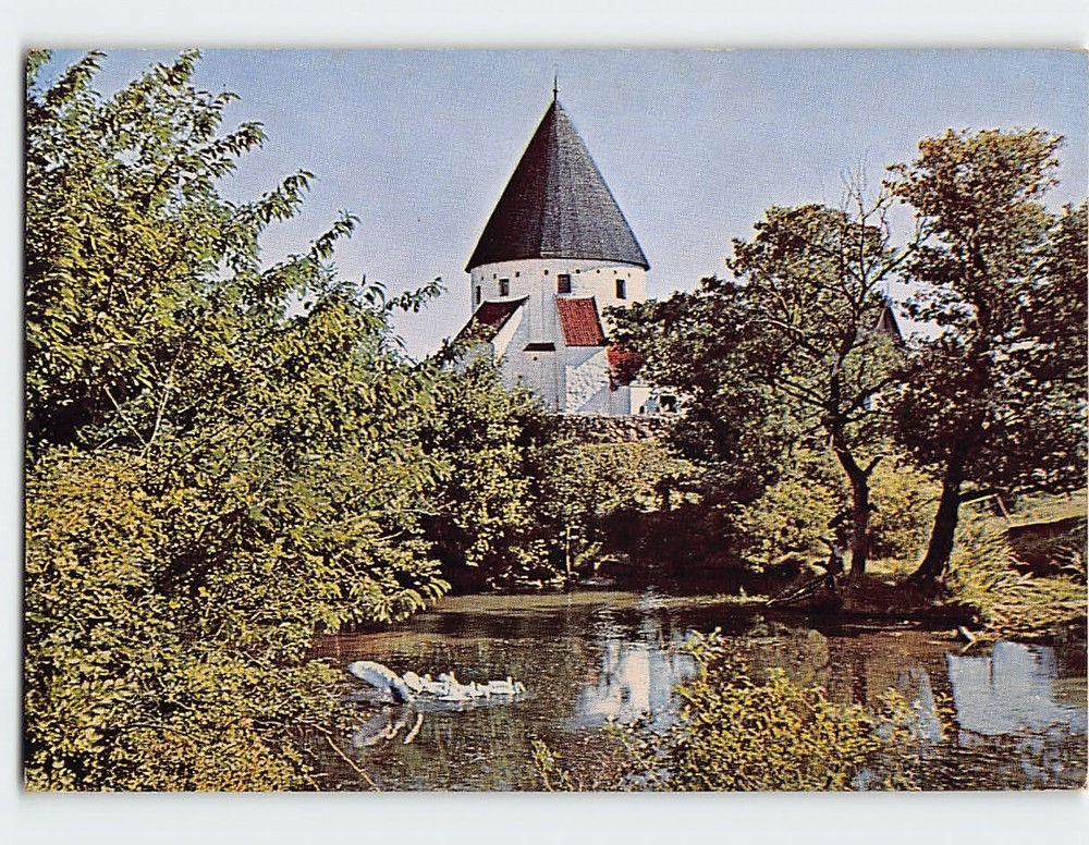 Postcard Olsker Church Bornholm Denmark