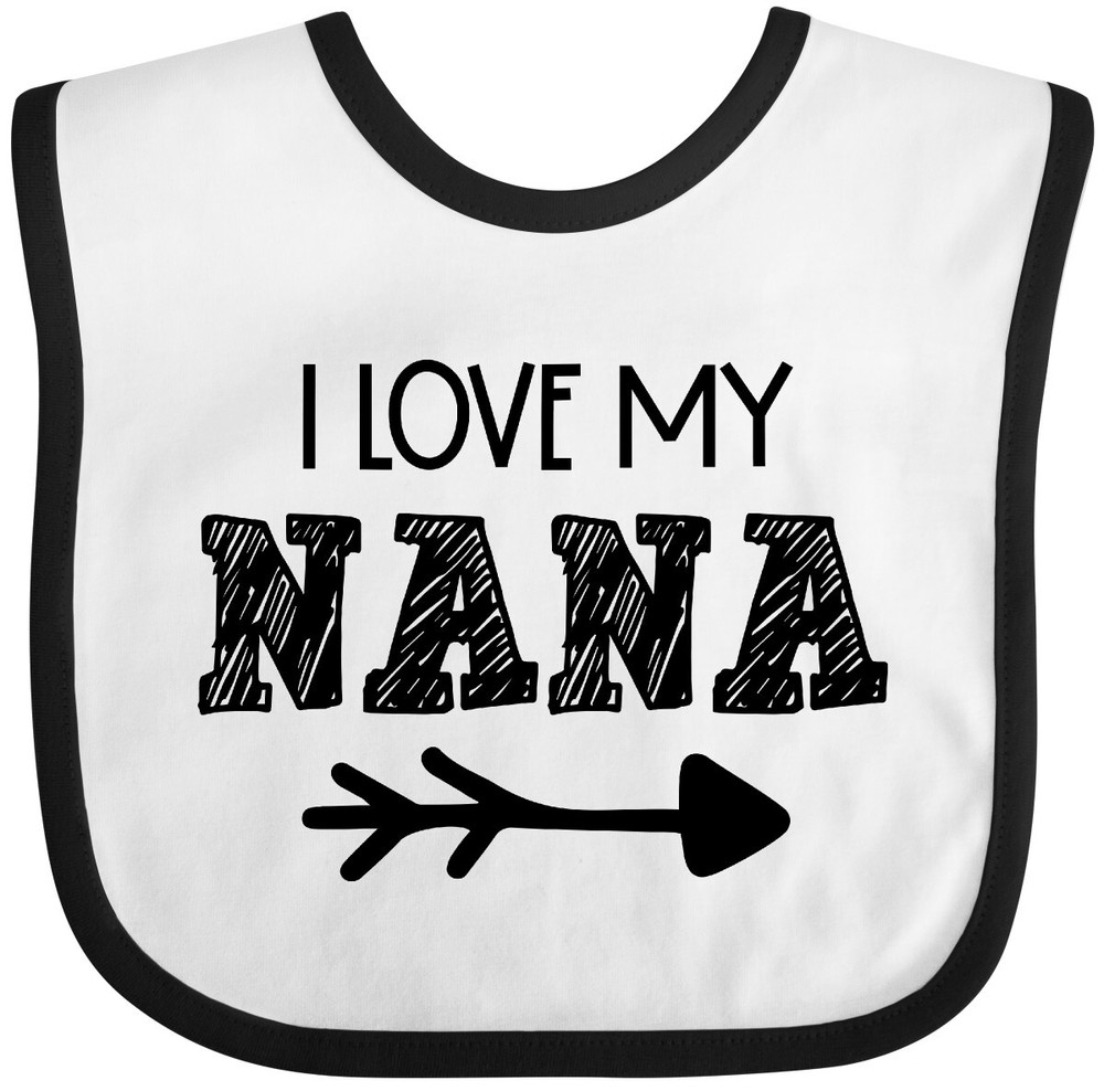 Inktastic I Love My Nana With Arrow Baby Bib Mothers Day Grandma Grandchild Kids