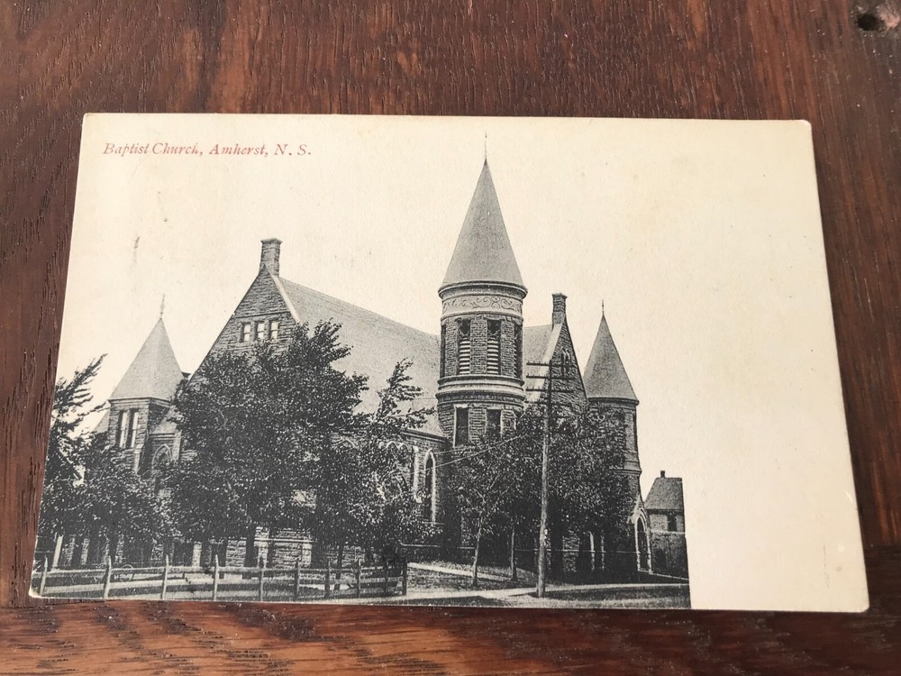 Baptist Church Amherst Nova Scotia Canada Postcard