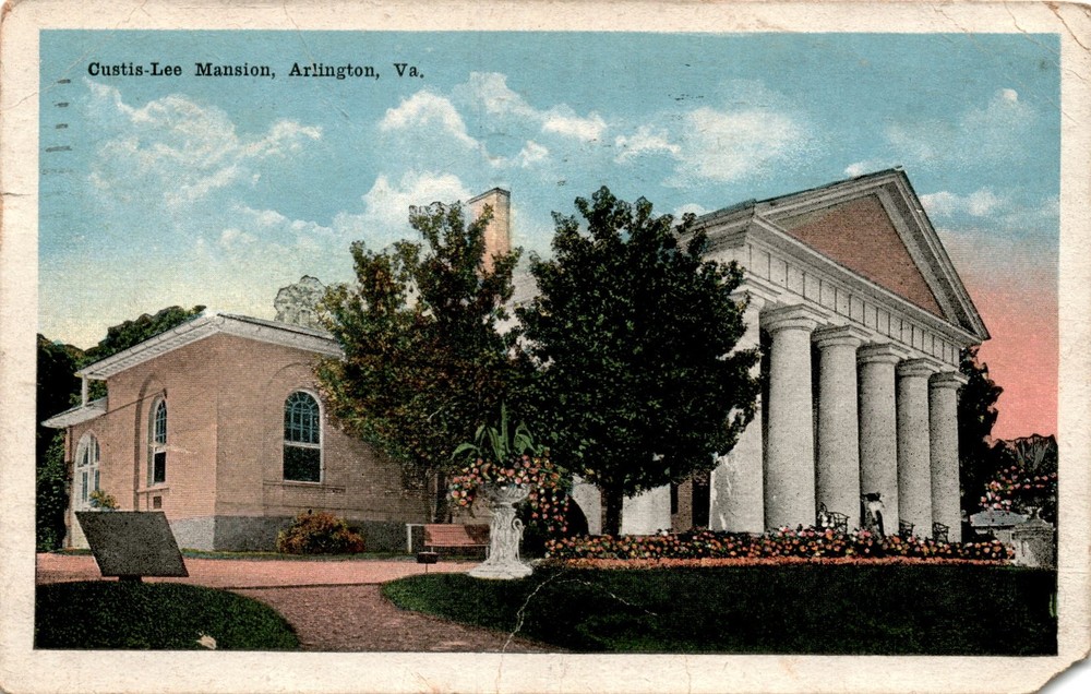 Custis-Lee Mansion, Arlington, Va, George Washington Parke Custis, Postcard