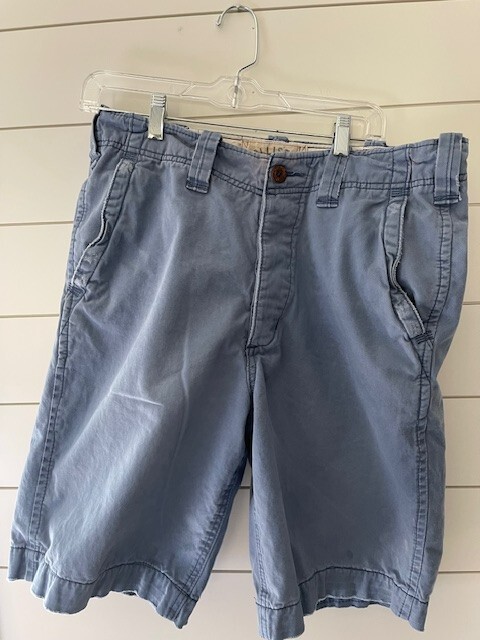 Hollister Shorts Mens 32 Blue Chino Cotton Front Pockets Casual