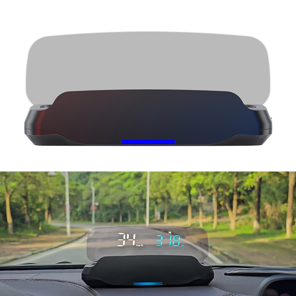 C7 Car Digital Car HUD GPS Speedometer Head Up Display Over Speed Alarm Compass