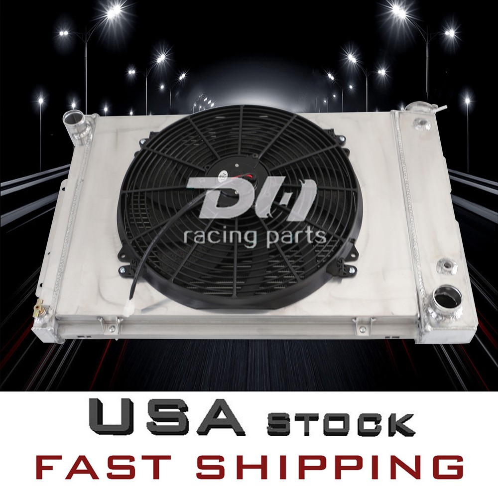4 Row Radiator+Fan+Shroud For 1967-1969 Chevy Camaro Big Block /Pontiac Firebird
